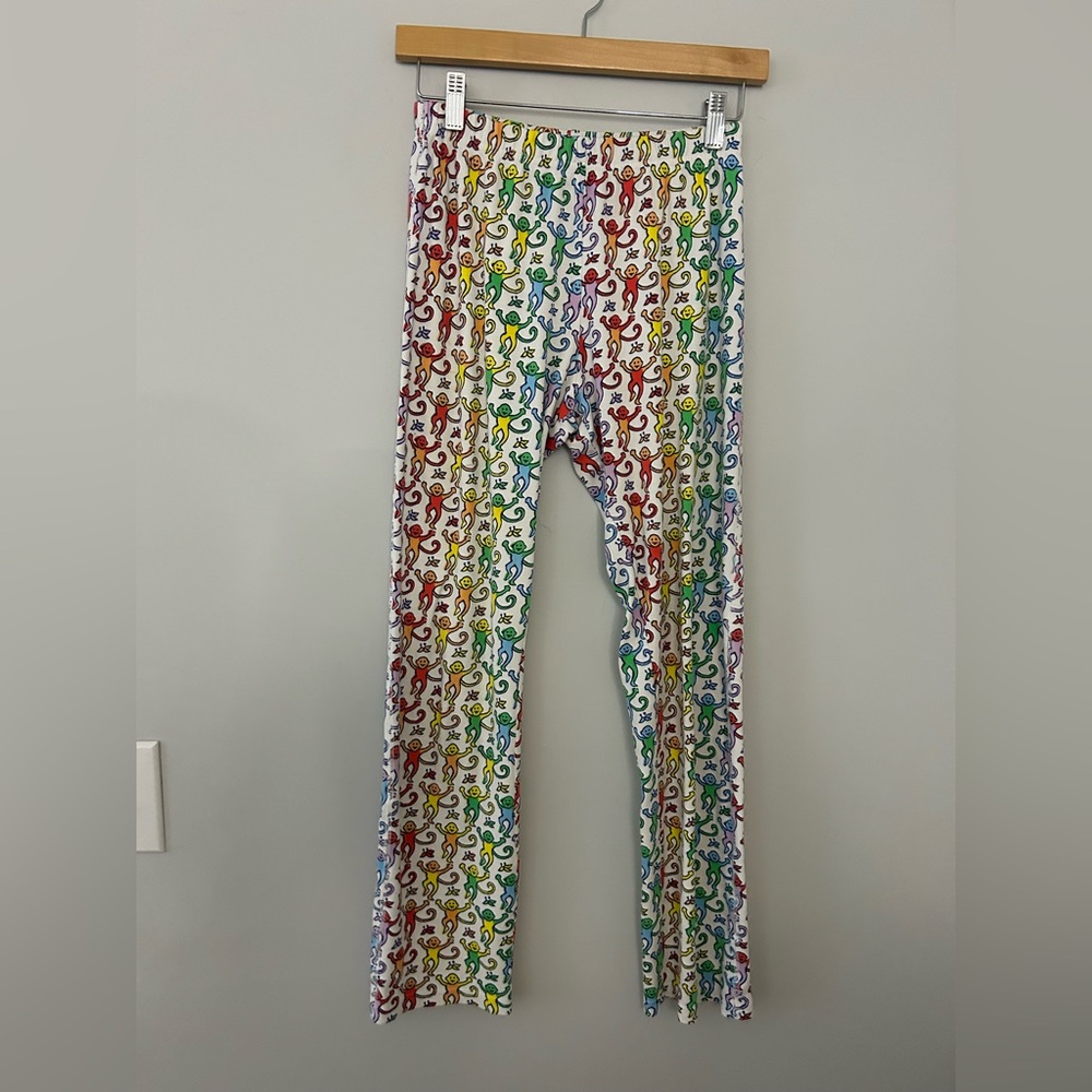 Roller Rabbit Disco Monkeys Rainbow Colorful Print Pajama Pants - Picture 1 of 5
